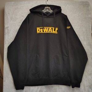 DEWALT Men's Black 2XL Pullover Hoodie Fleece Activewear Workwear